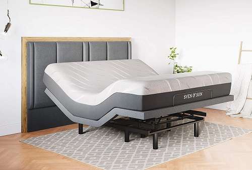 Sven & Son King Bed Base with 14” Luxury Hybrid Mattress