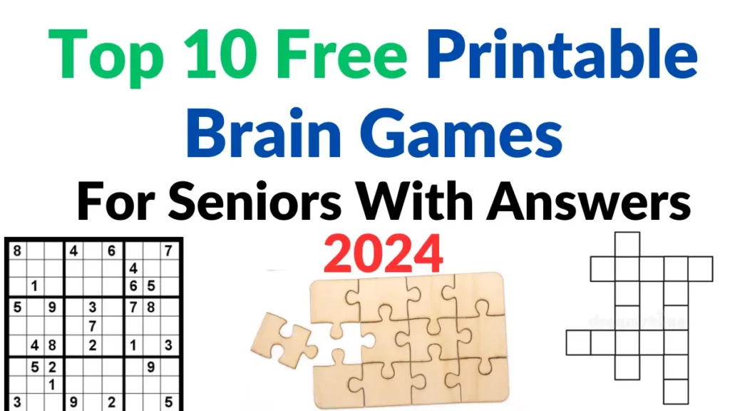 Free Printable Brain Games for Seniors With Answers 2024